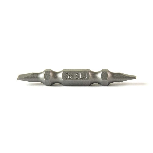Superior Steel Slotted Double End Screwdriver Bits - 2 Inch Long - 4mm Wide Slot, PK 25 SL204D-25PK - main